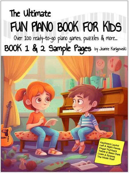 The Ultimate Fun Piano Book for Kids – Boook 1 & 2 Sample Pages