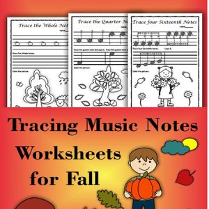 Sách “Tracing Music Notes Worksheets for Fall”