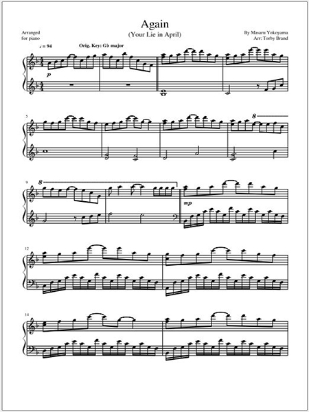 Again By Masaru Yokoyama Arr, Torby Brand
