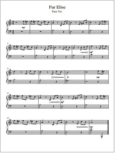 Fur Elise (Easy Ver.)
