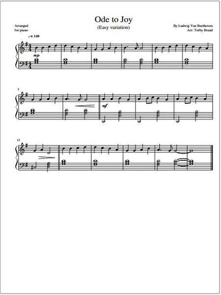 Ode to Joy (Easy variation)