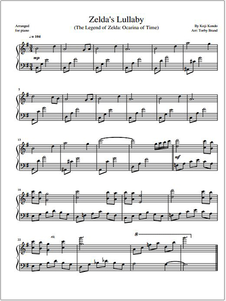 Zelda’s Lullaby (The Legend of Zelda: Ocarina of Time) – Easy version